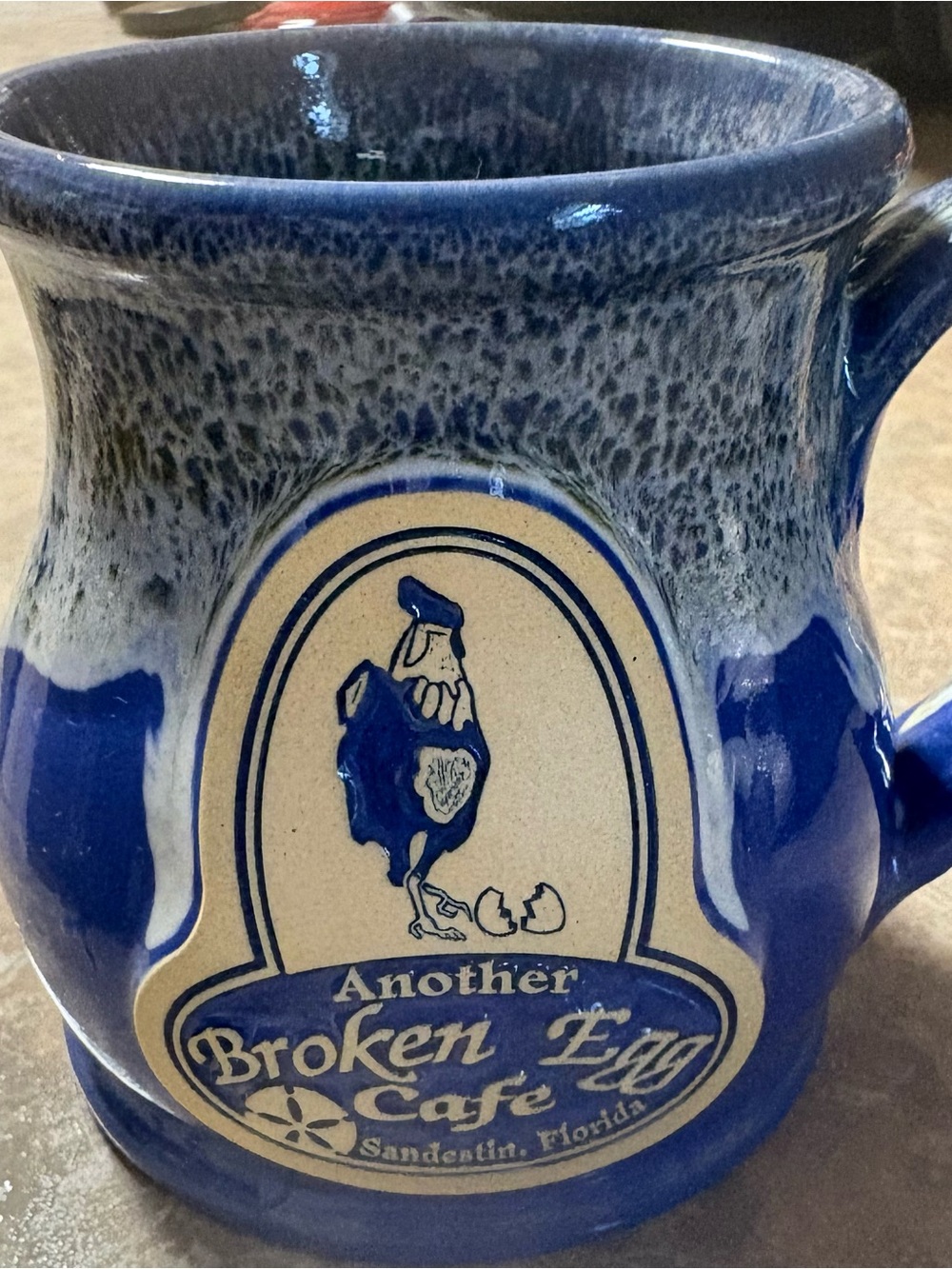 Deneen pottery hand-thrown mug natural clay Blue Ceramic Mug